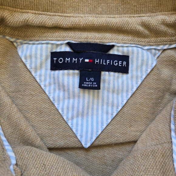 Tommy Hilfiger Men's Tan Long Sleeve Sweater Large Classic Old Money Cottagecore - Picture 4 of 9